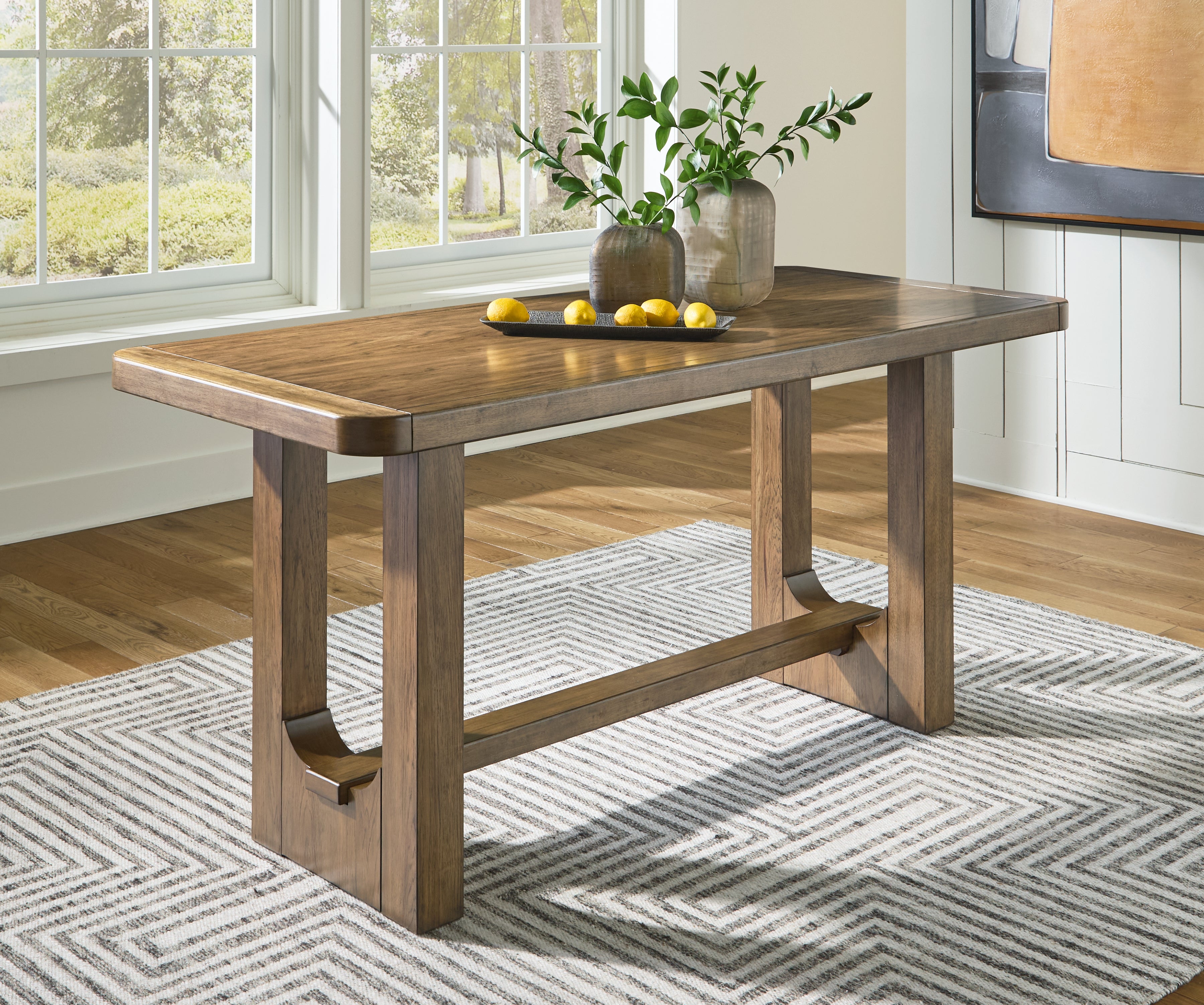 3 Brothers Decor - Ashley Furniture - Cabalynn Dining Room - RECT Dining Room Counter Table / Light Brown - D974-13