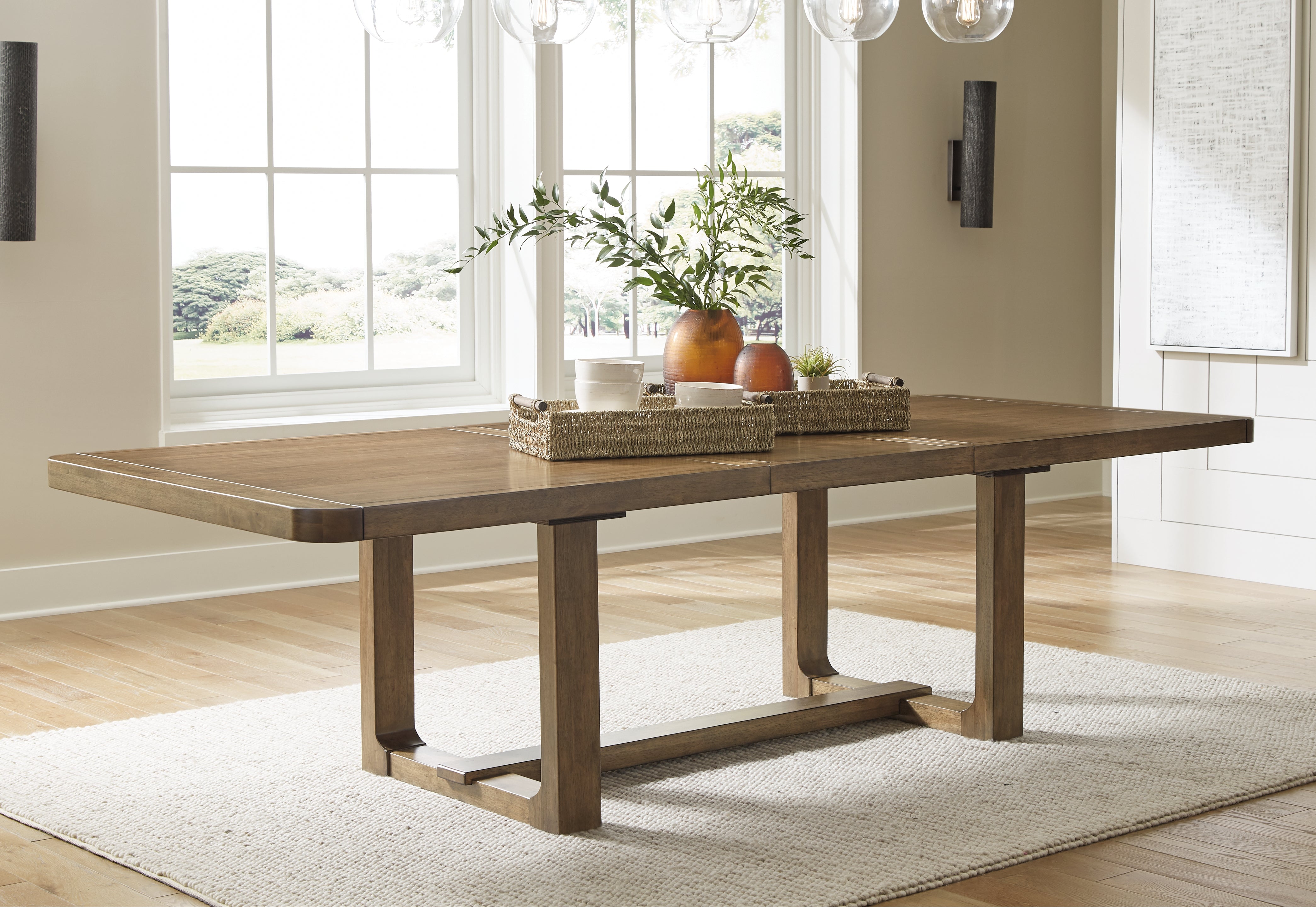 3 Brothers Decor - Ashley Furniture - Cabalynn Dining Room - RECT Dining Room EXT Table / Light Brown - D974-35