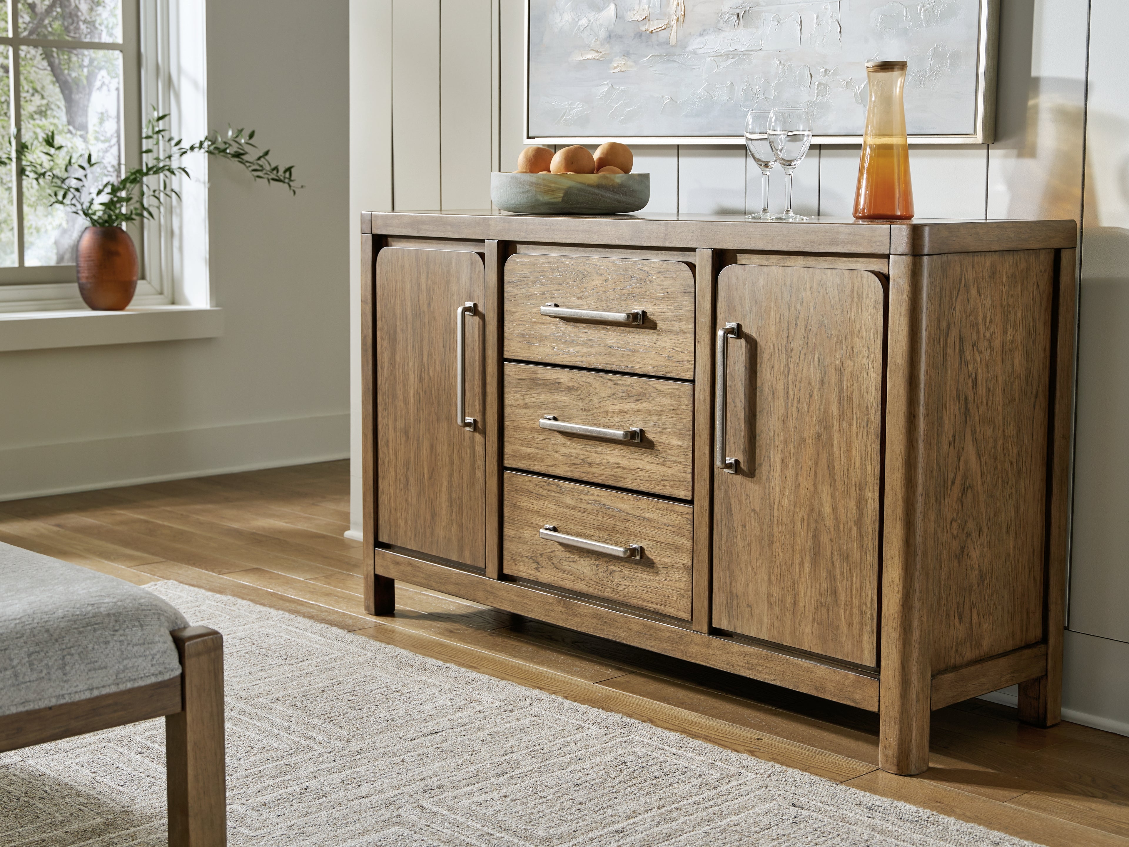 3 Brothers Decor - Ashley Furniture - Cabalynn Dining Room - Dining Room Server / Light Brown - D974-60