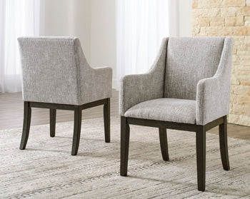 3 Brothers Decor - Ashley Furniture - Burkhaus Dining Room - Dining Arm Chair (Set of 2) / Dark Brown - D984-01AX2