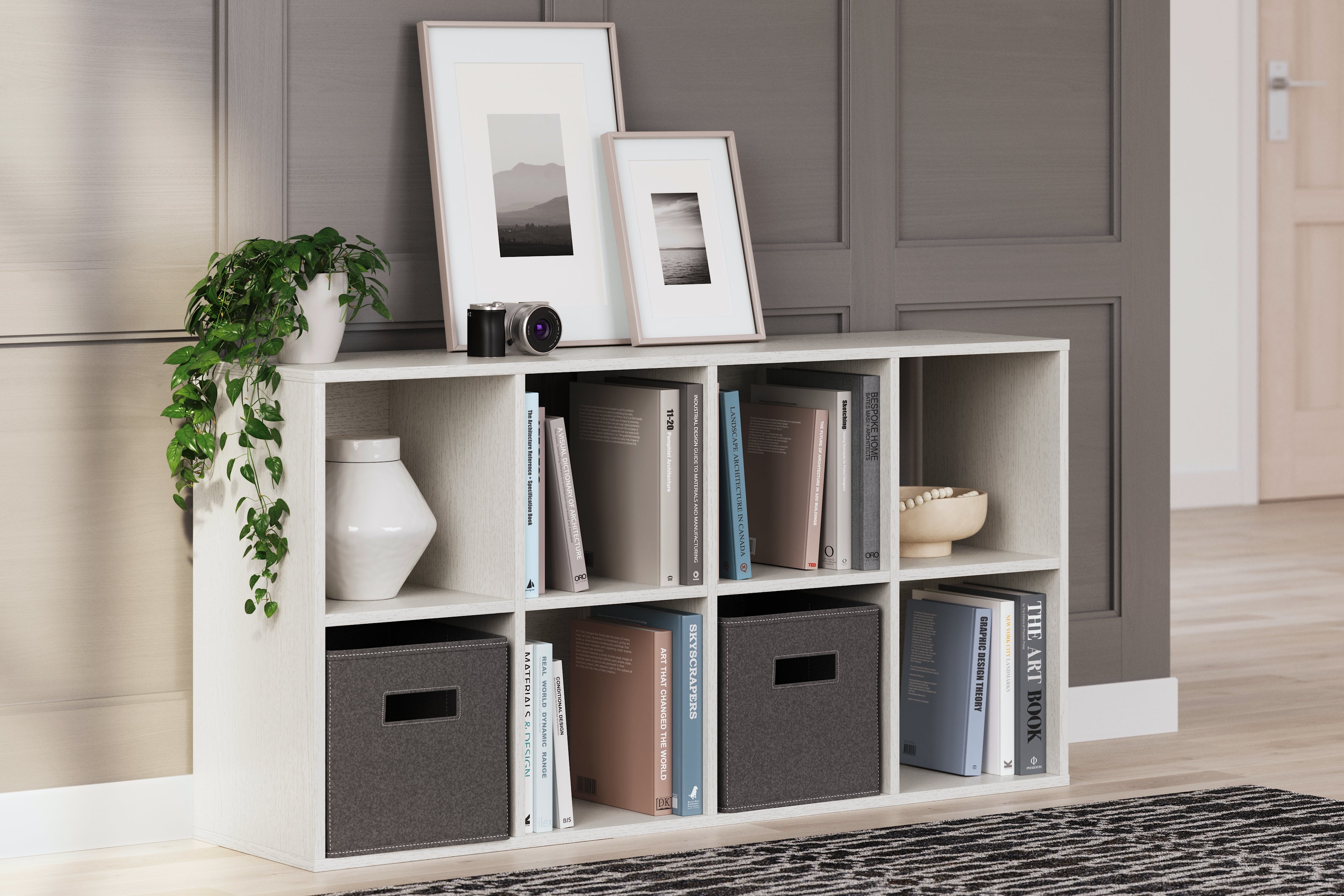 3 Brothers Decor - Ashley Furniture - Aprilyn Eight Cube Organizer - Eight Cube Organizer / White - EA1024-4X2