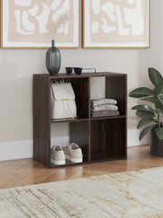 3 Brothers Decor - Ashley Furniture - Glosmount Four Cube Organizer - Four Cube Organizer / Cherry/Light Brown - EA1055-2X2