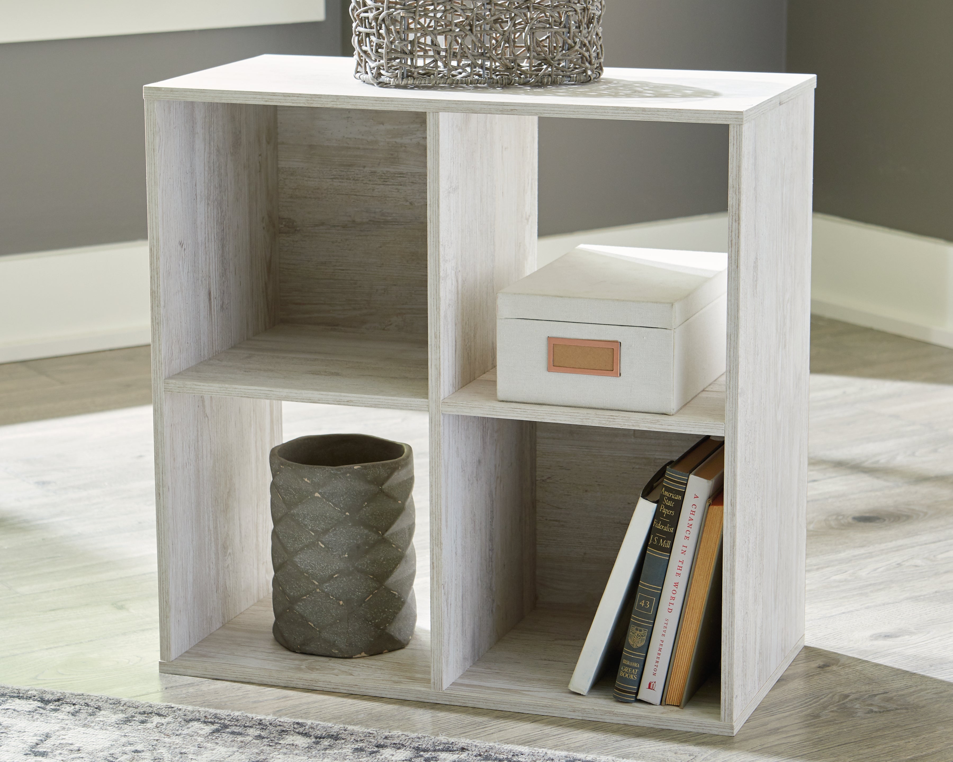 3 Brothers Decor - Ashley Furniture - Paxberry Four Cube Organizer - Four Cube Organizer / Whitewash - EA1811-2X2