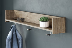 3 Brothers Decor - Ashley Furniture - Oliah Wall Decor - Wall Mounted Coat Rack w/Shelf / Natural - EA2270-151