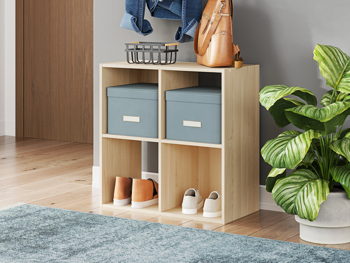 3 Brothers Decor - Ashley Furniture - Piperton Four Cube Organizer - Four Cube Organizer / Tan - EA2444-2X2