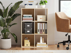 3 Brothers Decor - Ashley Furniture - Piperton Six Cube Organizer - Six Cube Organizer / Tan - EA2444-3X2
