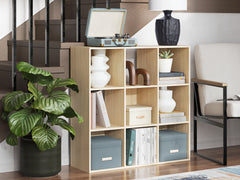 3 Brothers Decor - Ashley Furniture - Piperton Nine Cube Organizer - Nine Cube Organizer / Tan - EA2444-3X3