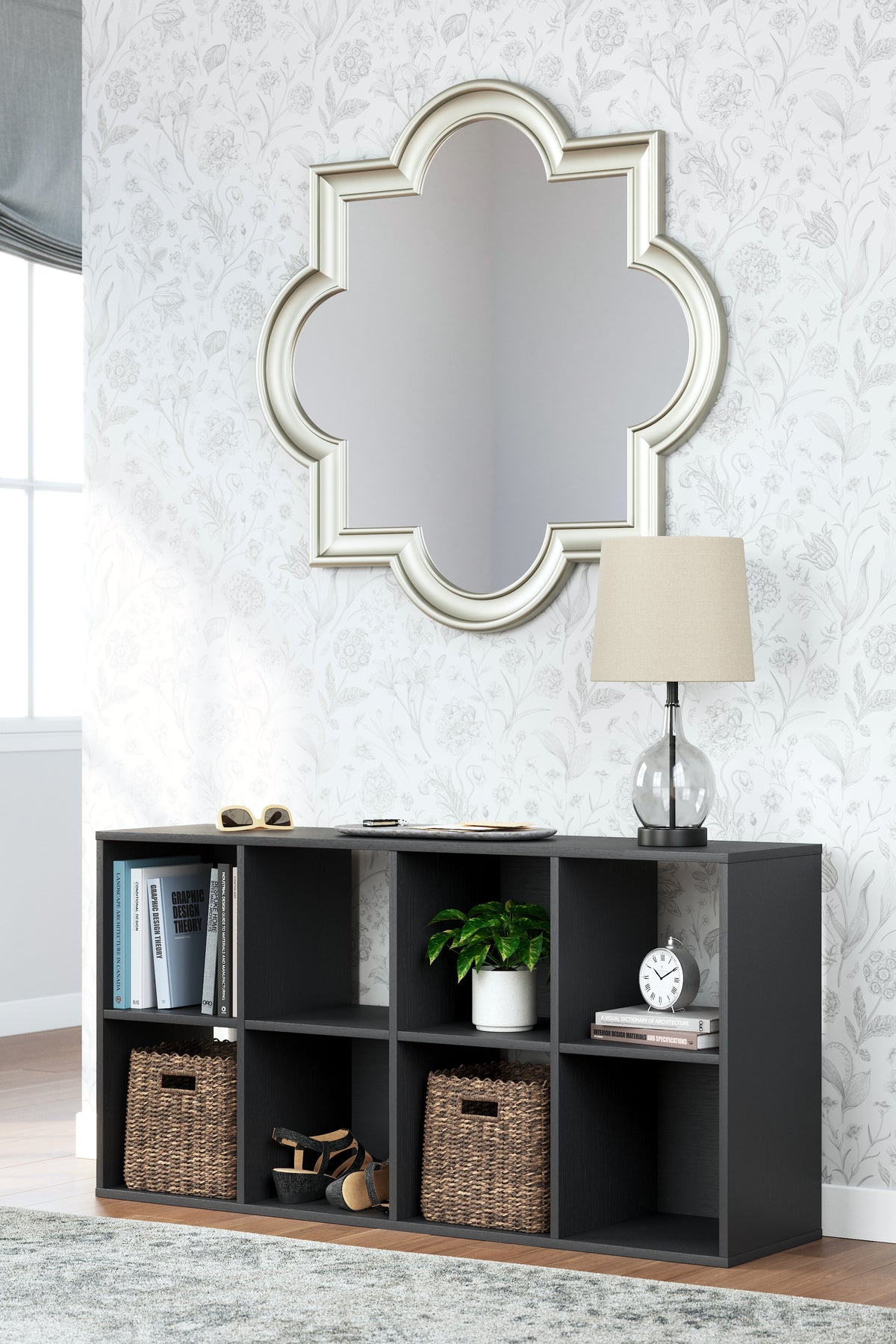 3 Brothers Decor - Ashley Furniture - Langdrew Eight Cube Organizer - Eight Cube Organizer / Black - EA4957-4X2
