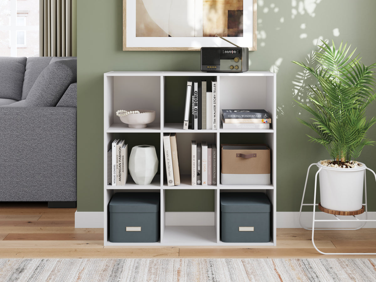 3 Brothers Decor - Ashley Furniture - Onita Nine Cube Organizer - Nine Cube Organizer / White - EA9630-3X3