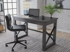 3 Brothers Decor - Ashley Furniture - Freedan Office Desk - Home Office Desk / Grayish Brown - H286-26