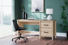 3 Brothers Decor - Ashley Furniture - Battelle Office Desk - Home Office Desk / Tan - H3929-134