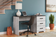 3 Brothers Decor - Ashley Furniture - Shawburn Office Desk - Home Office Desk / White/Dark Charcoal Gray - H4121-34