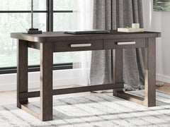 3 Brothers Decor - Ashley Furniture - Breckington Office Desk - Home Office Desk / Dark Brown - H556-44