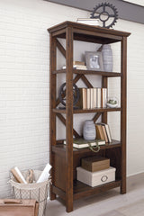 3 Brothers Decor - Ashley Furniture - Baldridge Bookcase - Large Bookcase / Rustic Brown - H675-17