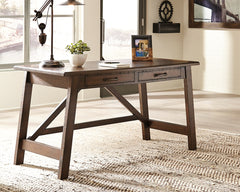3 Brothers Decor - Ashley Furniture - Baldridge Office Desk - Home Office Large Leg Desk / Rustic Brown - H675-44