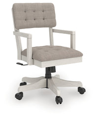 3 Brothers Decor - Ashley Furniture - Robbinsdale Home Office Desk Chair - Home Office Desk Chair (1/CN) / Antique White - H742-01A