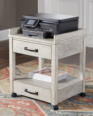 3 Brothers Decor - Ashley Furniture - Carynhurst Printer Stand - Printer Stand / Whitewash - H755-11