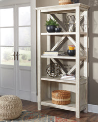 3 Brothers Decor - Ashley Furniture - Carynhurst Bookcase - Large Bookcase / Whitewash - H755-17