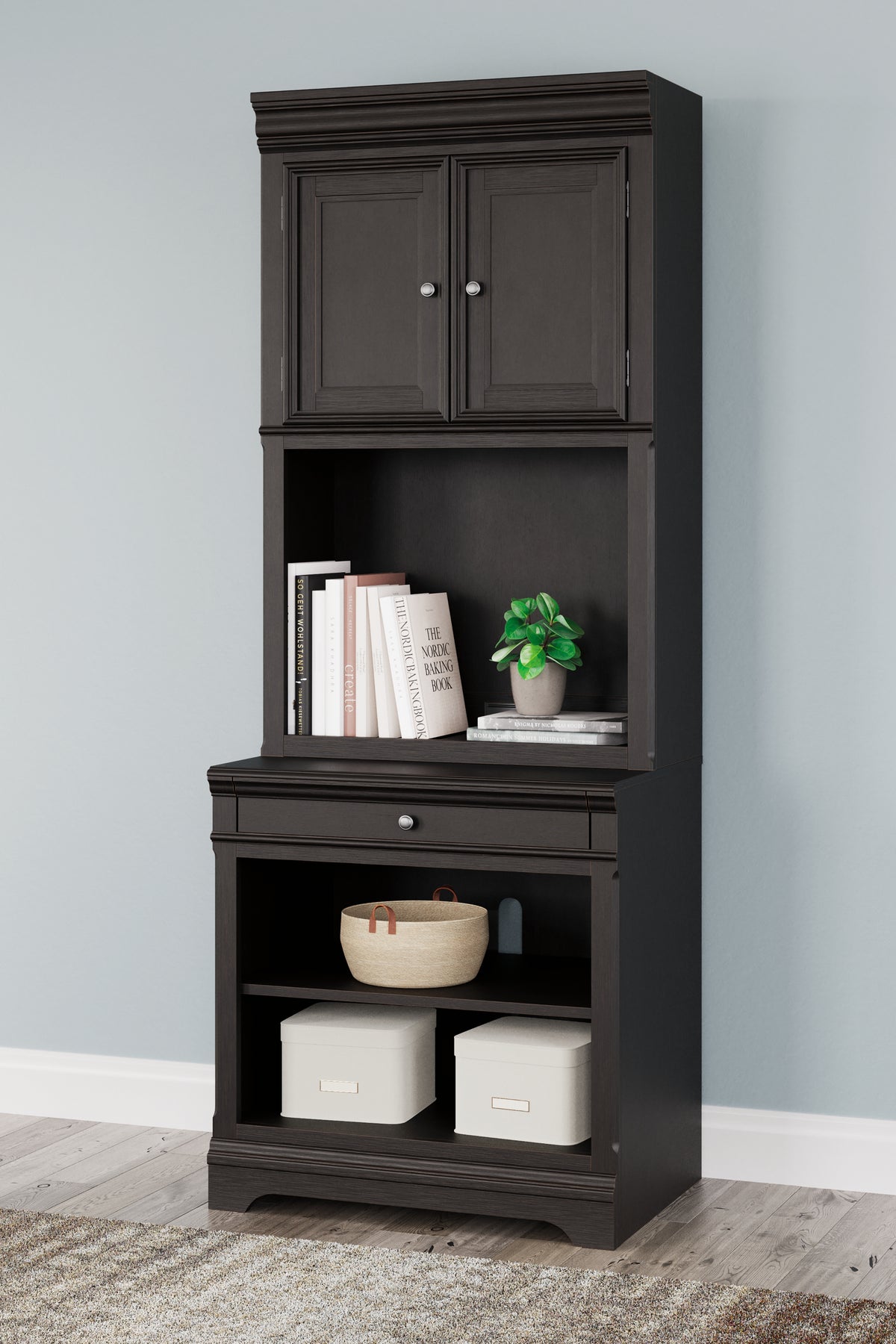 3 Brothers Decor - Ashley Furniture - Beckincreek Bookcase - Bookcase / Black - H778H7