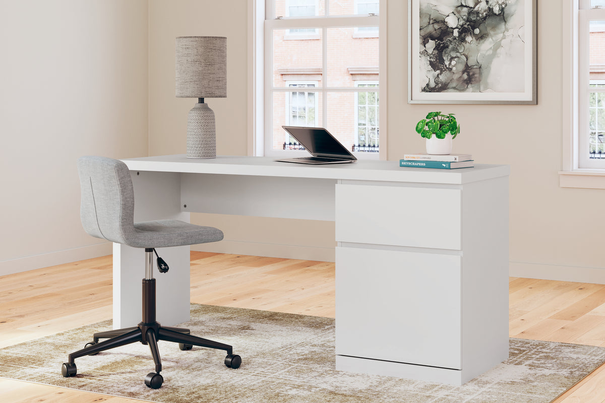 3 Brothers Decor - Ashley Furniture - Onita Office Desk - Home Office Desk / White - H9630-134