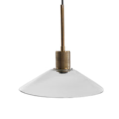 3 Brothers Decor - Ashley Furniture - Chaness Lighting - Glass Pendant Light (1/CN) / Clear/Brass - L000718