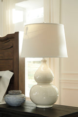 3 Brothers Decor - Ashley Furniture - Saffi Lighting - Ceramic Table Lamp (1/CN) / Cream - L100074