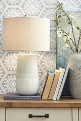 3 Brothers Decor - Ashley Furniture - Shavon Lighting - Ceramic Table Lamp (1/CN) / Beige/White - L100724