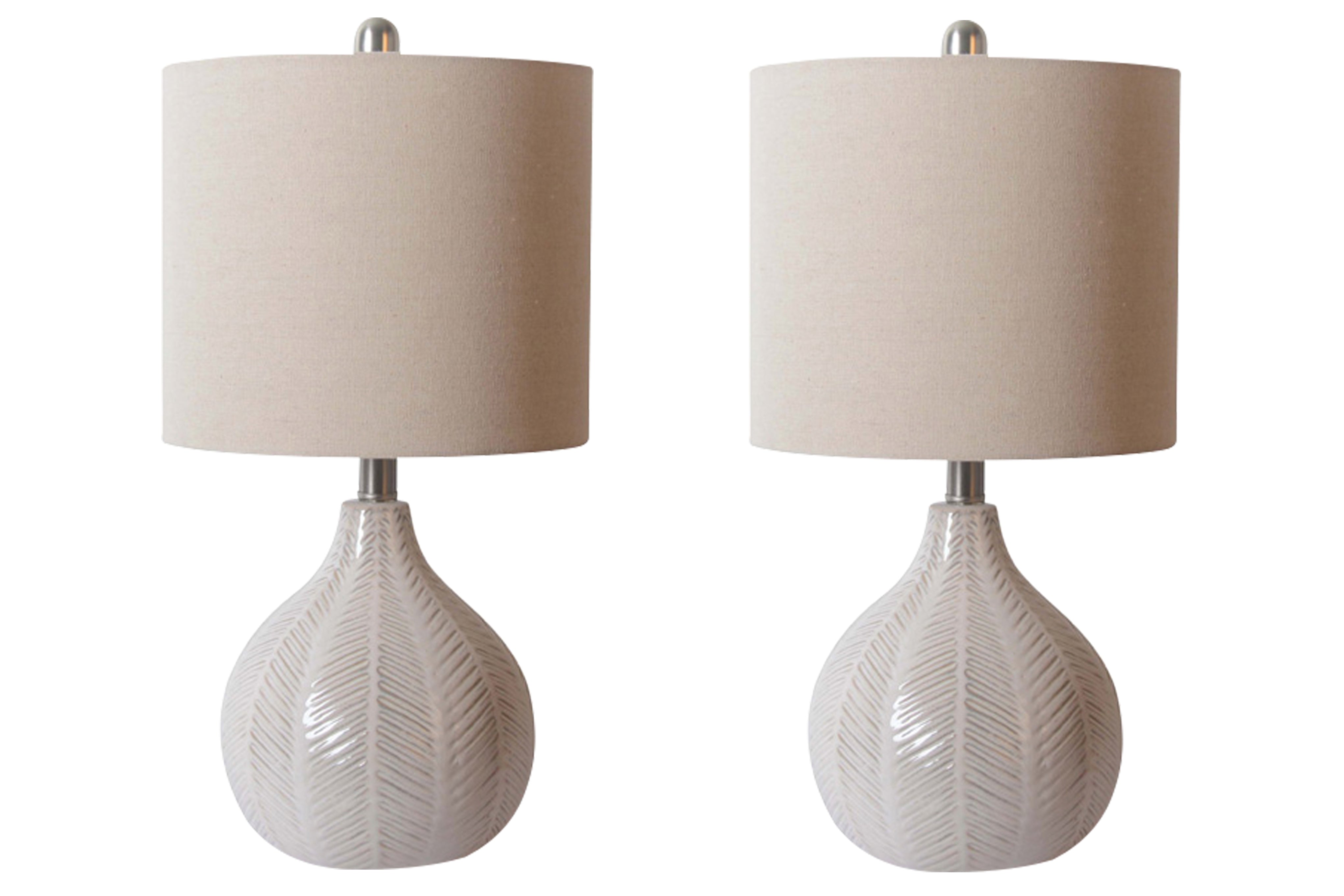 3 Brothers Decor - Ashley Furniture - Rainermen Lighting - Table Lamp (Set of 2) / Off White - L180024X2