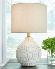 3 Brothers Decor - Ashley Furniture - Wardmont Lighting - Ceramic Table Lamp (1/CN) / White - L180094