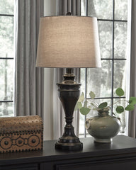 3 Brothers Decor - Ashley Furniture - Darlita Lighting - Metal Table Lamp (Set of 2) / Bronze Finish - L204024