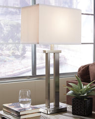 3 Brothers Decor - Ashley Furniture - Aniela Lighting - Metal Table Lamp (Set of 2) / Silver Finish - L204054