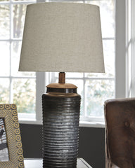 3 Brothers Decor - Ashley Furniture - Norbert Lighting - Metal Table Lamp (Set of 2) / Gray - L204064