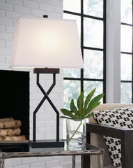 3 Brothers Decor - Ashley Furniture - Brookthrone Lighting - Metal Table Lamp (Set of 2) / Black - L204514