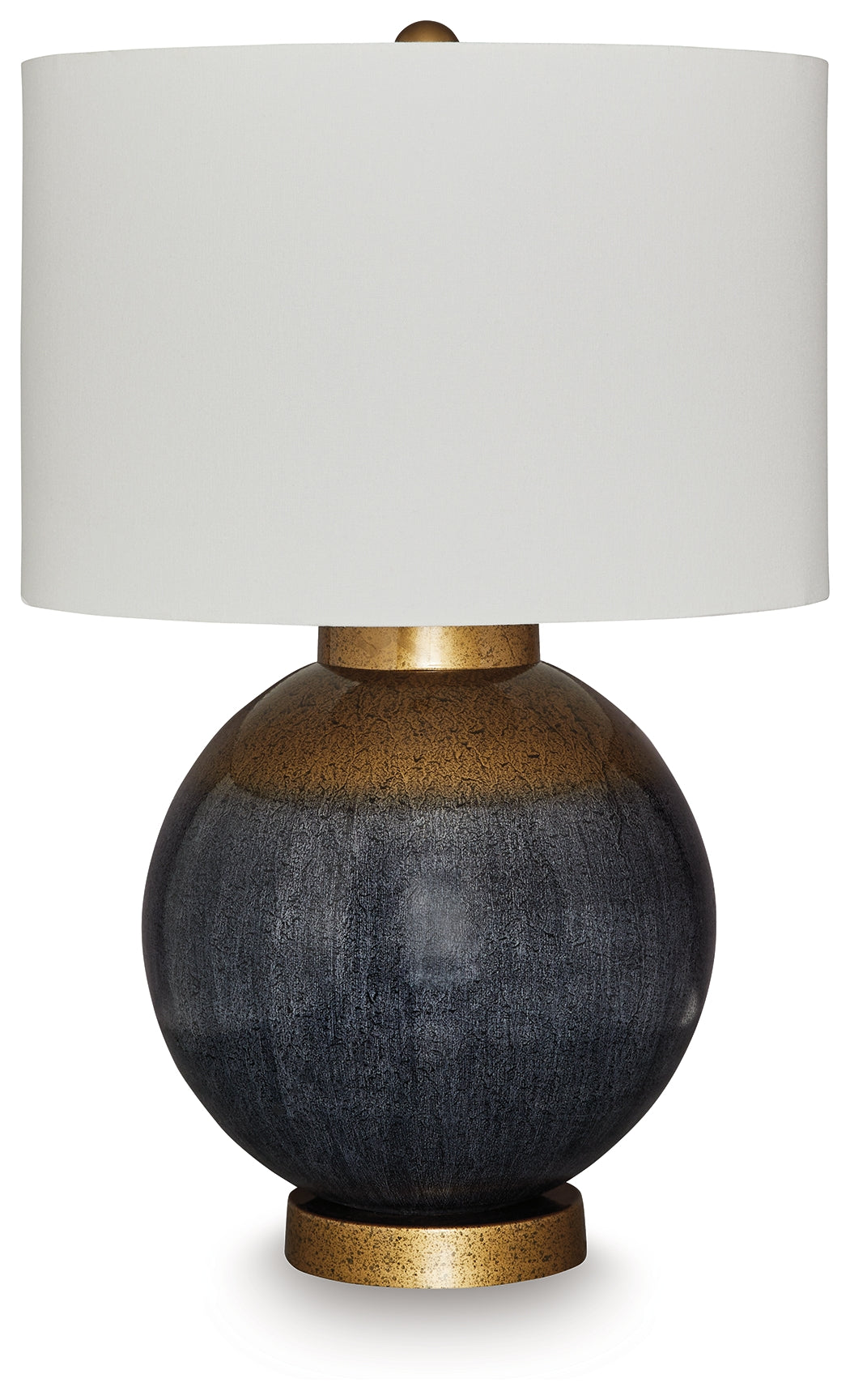 3 Brothers Decor - Ashley Furniture - Adara Lighting - Metal Table Lamp (1/CN) / Blue/Gold Finish - L207564