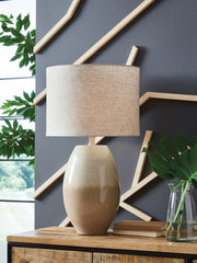 3 Brothers Decor - Ashley Furniture - Linas Lighting - Metal Table Lamp (1/CN) / Cream/Beige - L207594