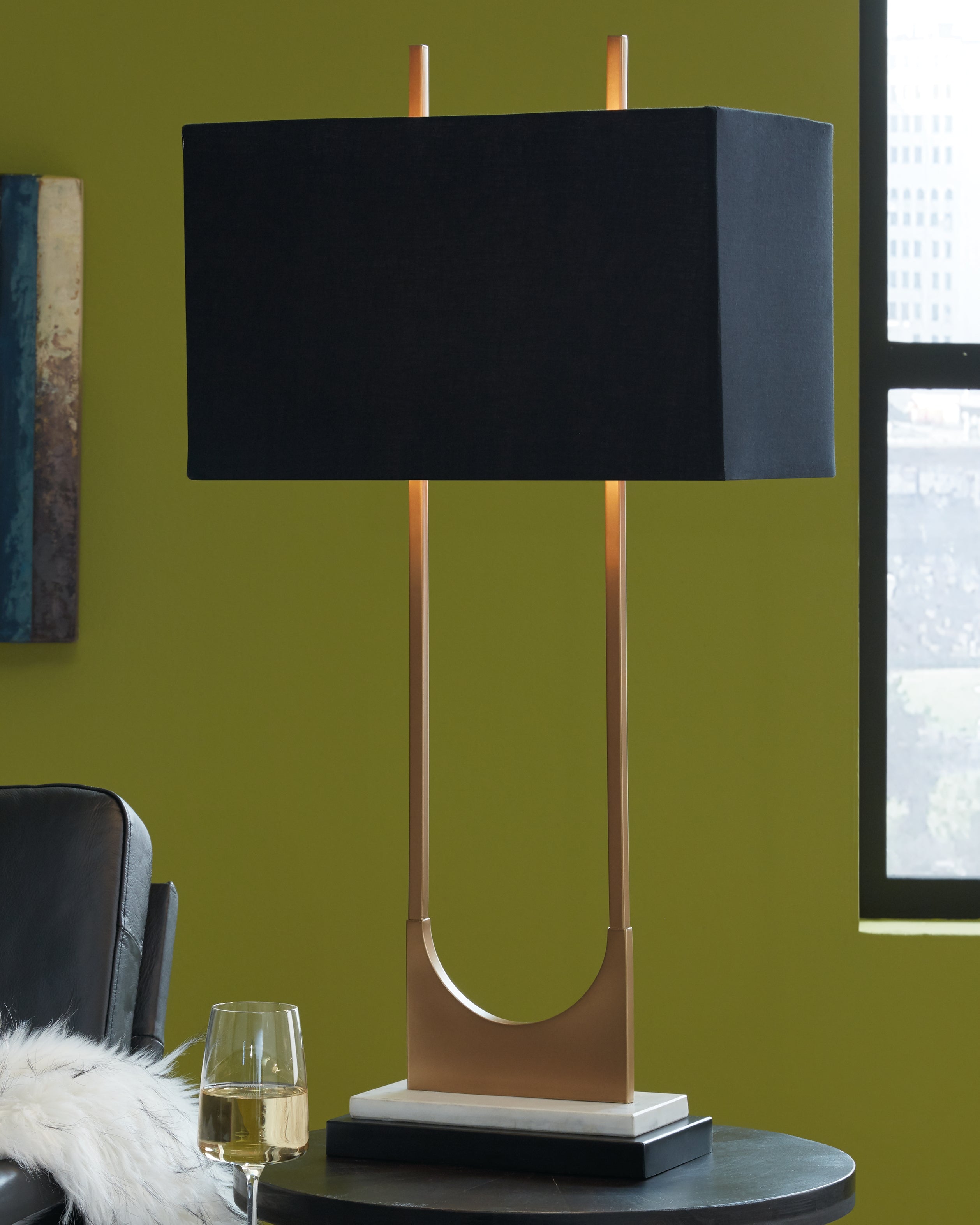 3 Brothers Decor - Ashley Furniture - Malana Lighting - Table Lamp (Set of 2) / Brass Finish - L208254X2