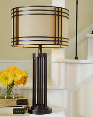 3 Brothers Decor - Ashley Furniture - Hanswell Lighting - Metal Table Lamp (1/CN) / Dark Brown - L208294