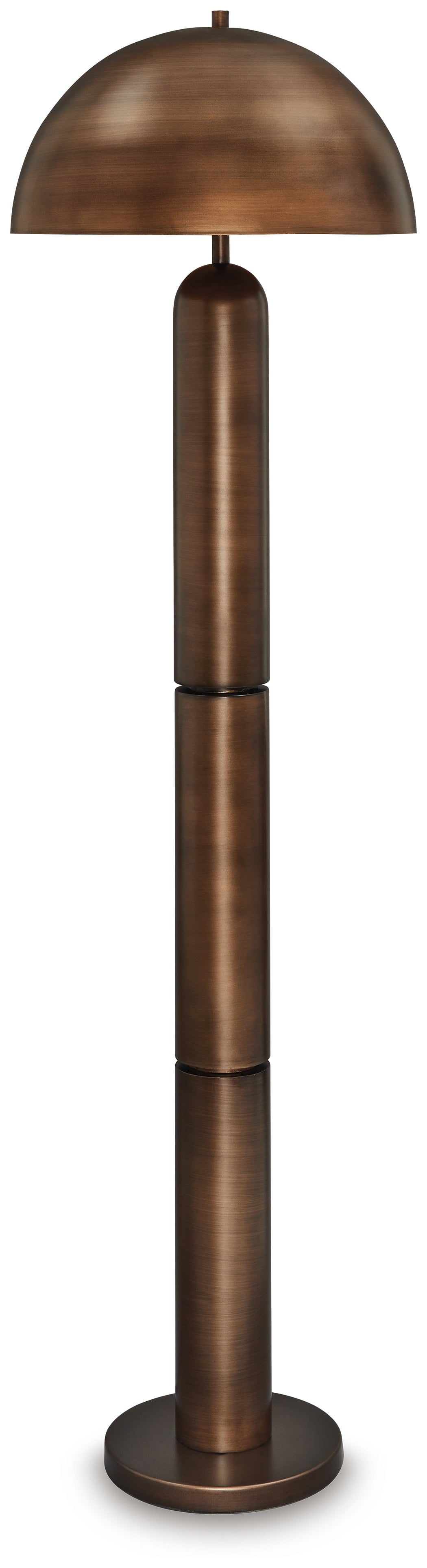 3 Brothers Decor - Ashley Furniture - Wendfield Lighting - Metal Floor Lamp (1/CN) / Antique Copper Finish - L208431