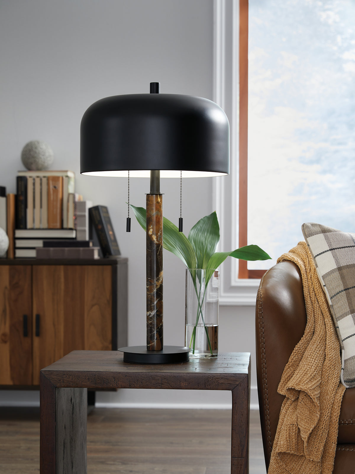 3 Brothers Decor - Ashley Furniture - Alanbert Lighting - Metal Table Lamp (1/CN) / Brown/Black - L208454