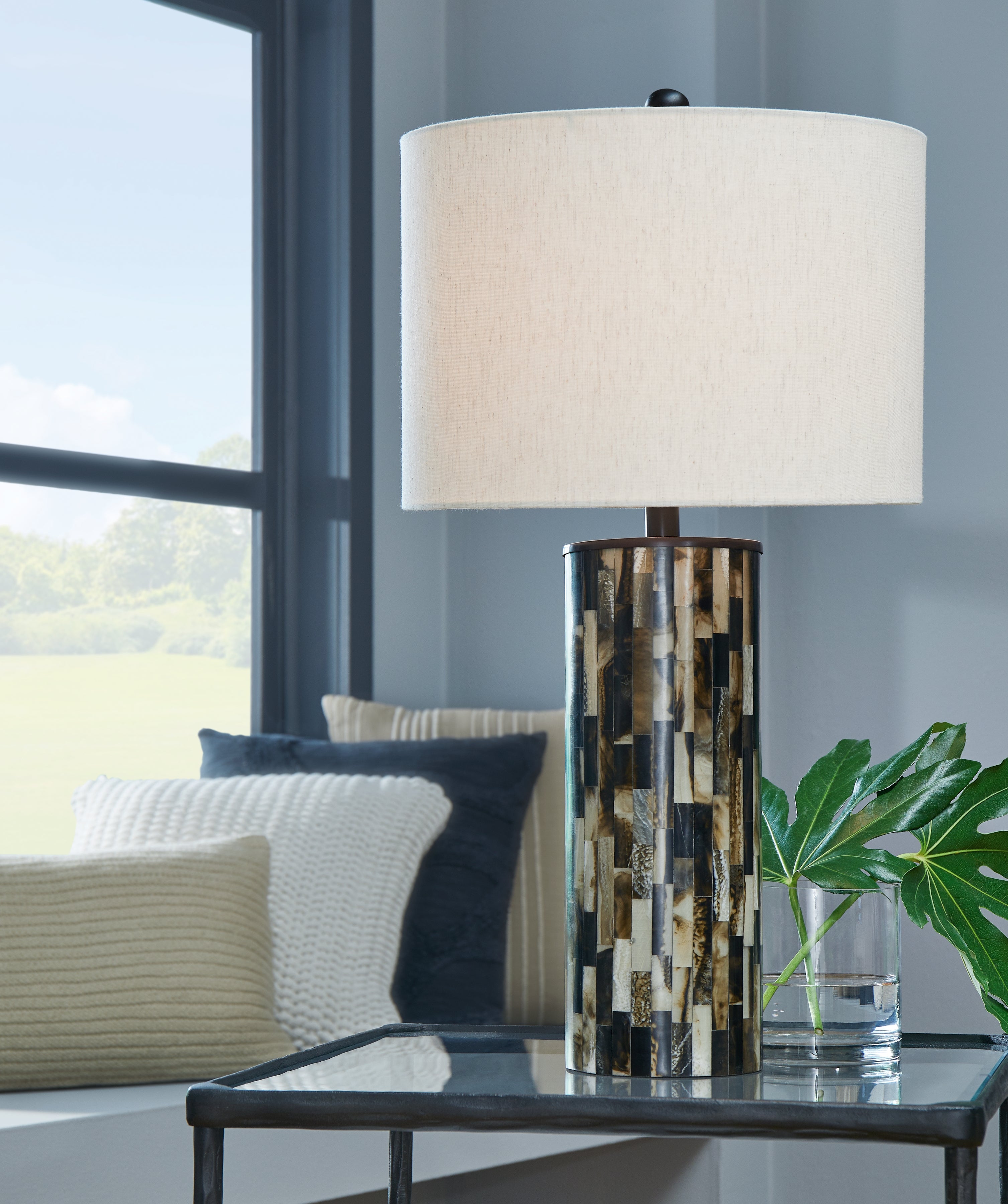 3 Brothers Decor - Ashley Furniture - Ellford Lighting - Table Lamp (Set of 2) / Black/Brown/Cream - L235684X2