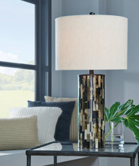 3 Brothers Decor - Ashley Furniture - Ellford Lighting - Table Lamp (Set of 2) / Black/Brown/Cream - L235684X2