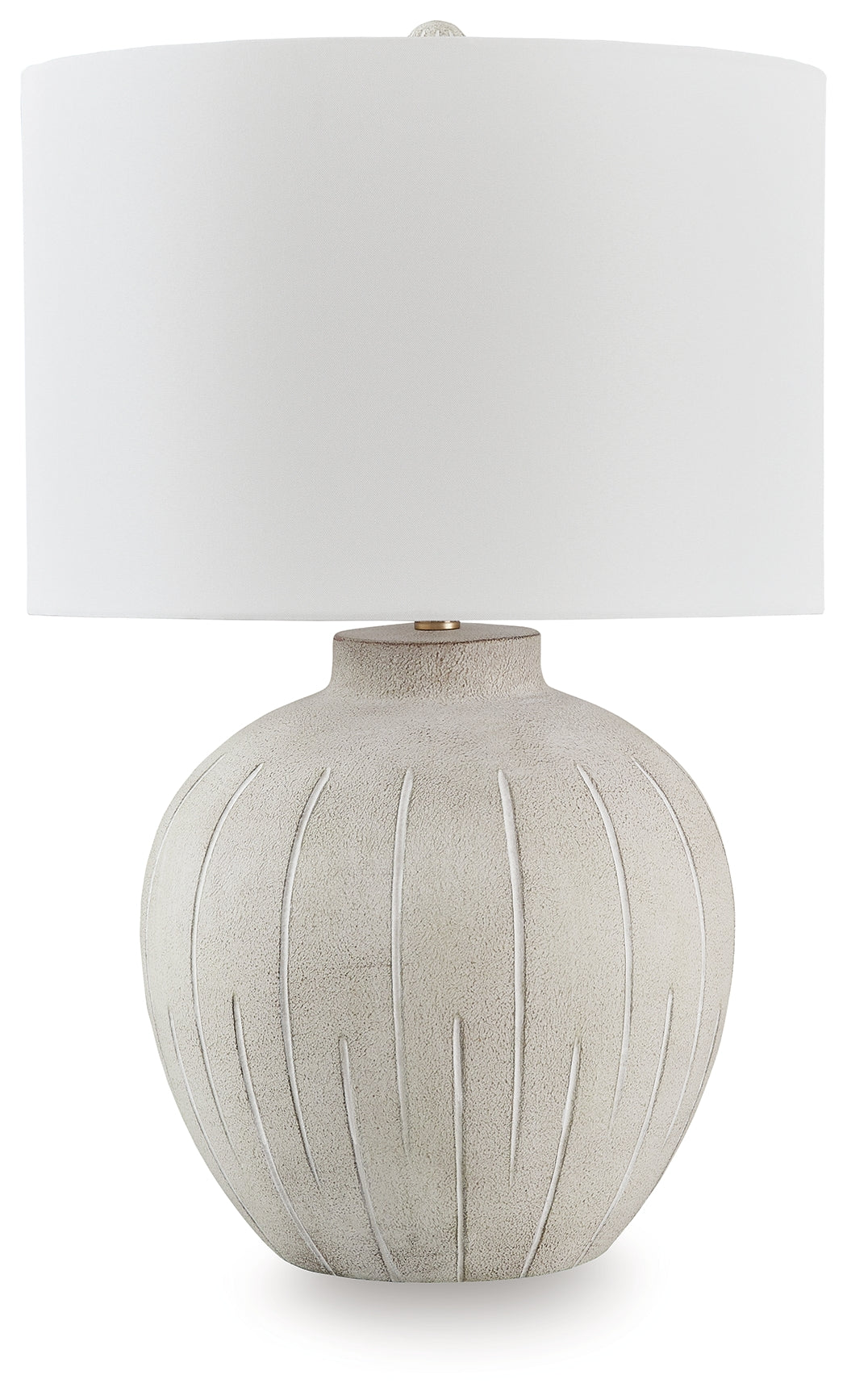3 Brothers Decor - Ashley Furniture - Calbert Lighting - Poly Table Lamp (1/CN) / Warm Gray - L235824
