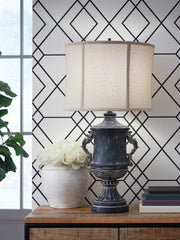 3 Brothers Decor - Ashley Furniture - Morvanford Lighting - Poly Table Lamp (1/CN) / Antique Black - L235834