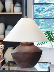 3 Brothers Decor - Ashley Furniture - Honsworth Lighting - Poly Table Lamp (1/CN) / Antique Brown - L235994