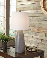 3 Brothers Decor - Ashley Furniture - Shavontae Lighting - Poly Table Lamp (Set of 2) / Gray - L243004