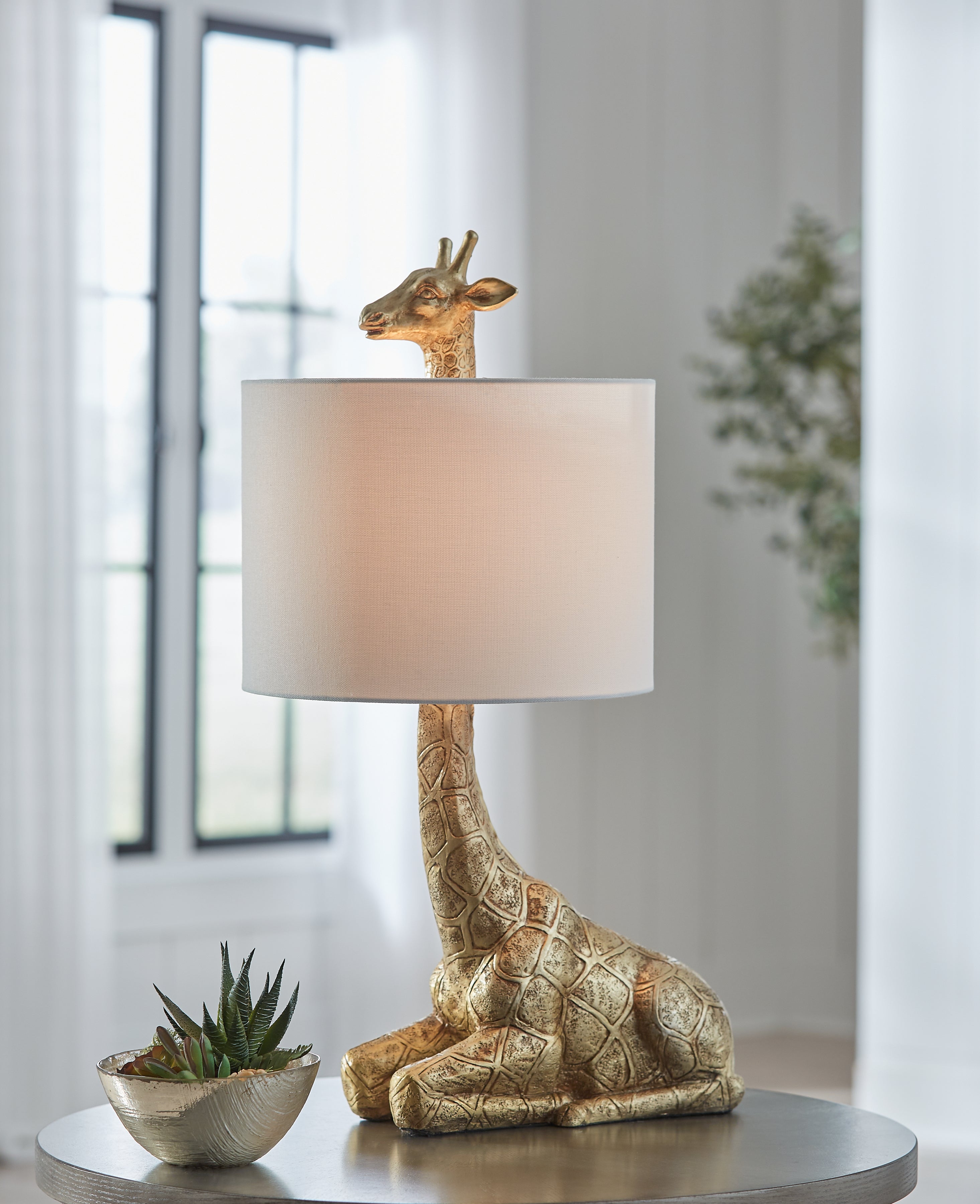 3 Brothers Decor - Ashley Furniture - Ferrison Lighting - 2-Piece Lamp Set / Gold Finish - L317004X2