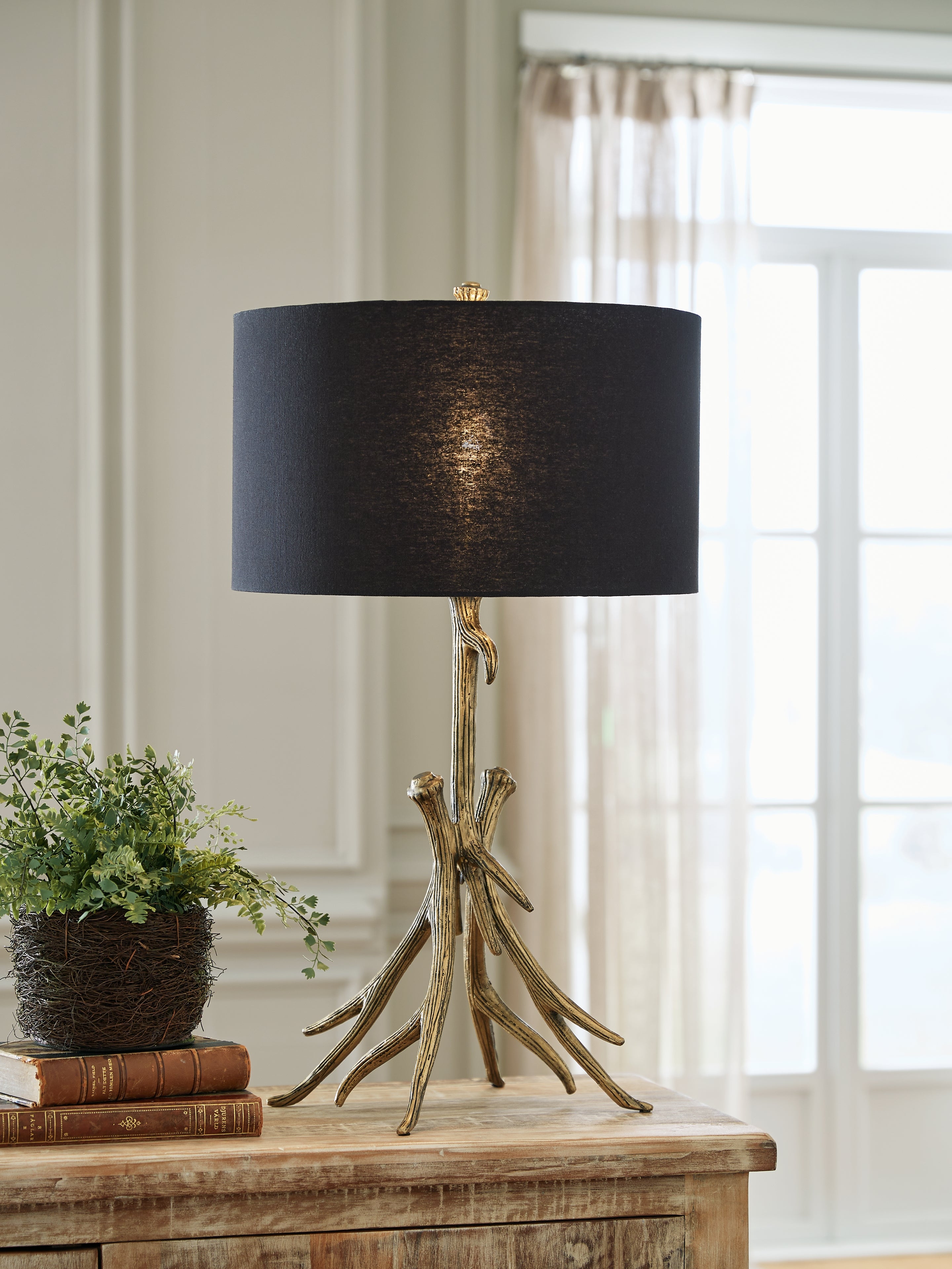 3 Brothers Decor - Ashley Furniture - Josney Lighting - 2-Piece Lamp Set / Antique Gold Finish - L317034X2