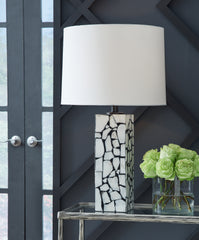 3 Brothers Decor - Ashley Furniture - Macaria Lighting - Table Lamp (Set of 2) / White/Black - L429044X2