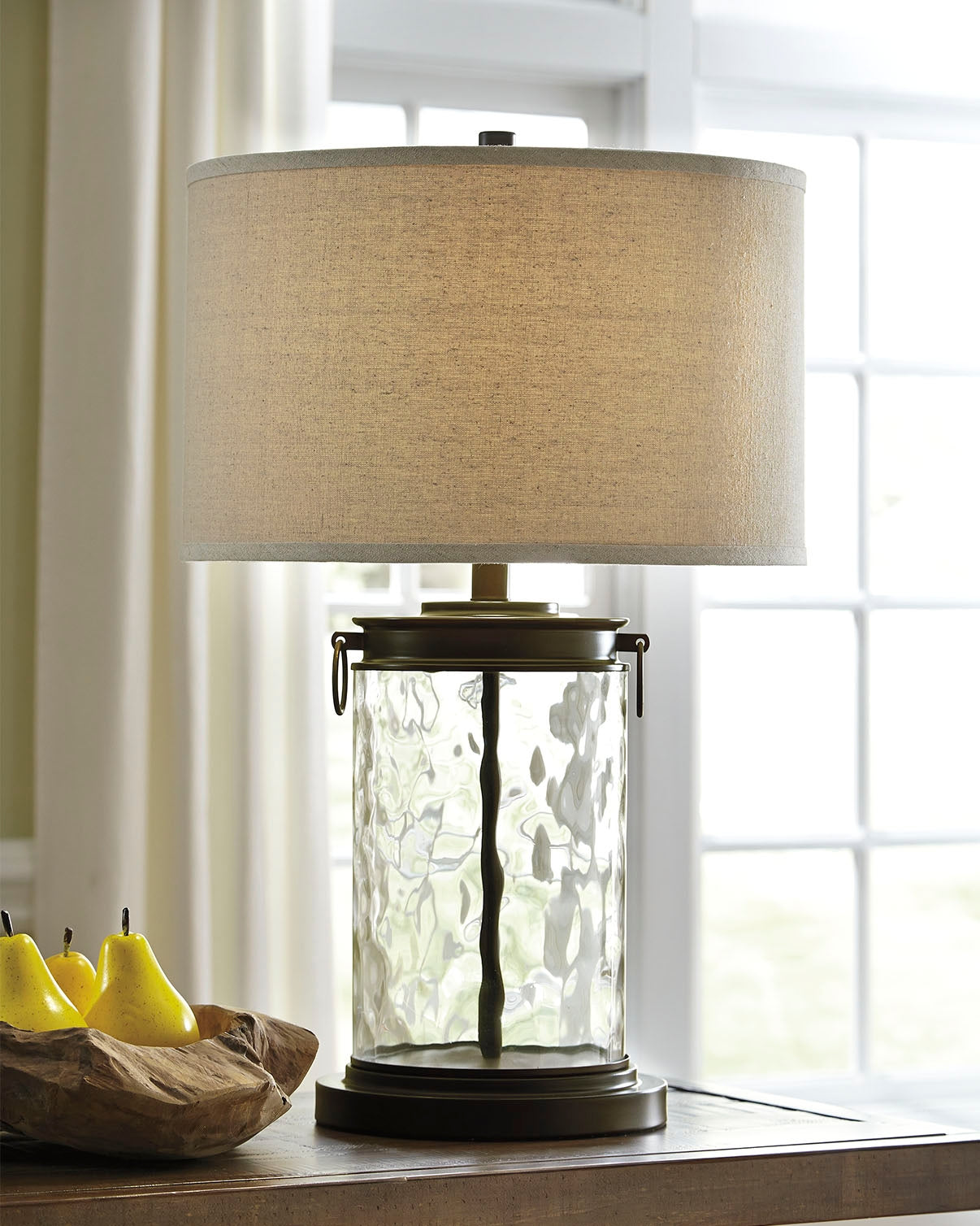 3 Brothers Decor - Ashley Furniture - Tailynn Lighting - Table Lamp (Set of 2) / Clear/Bronze Finish - L430324X2