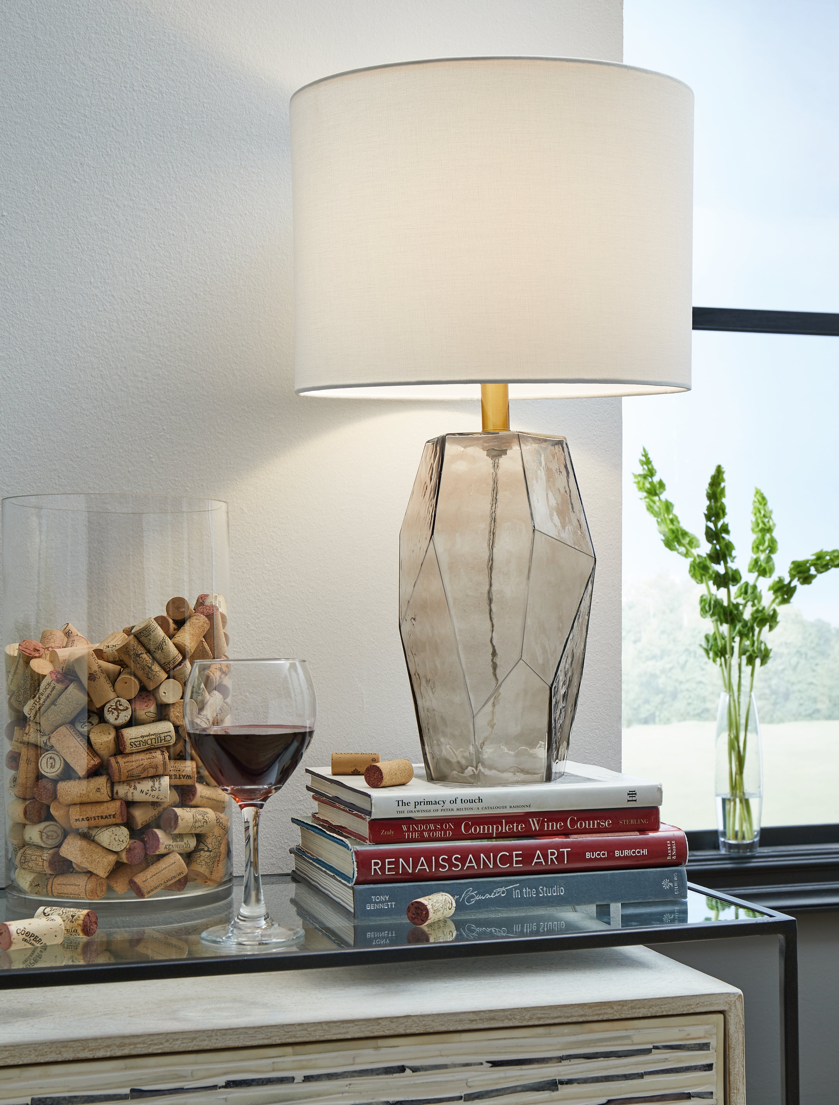 3 Brothers Decor - Ashley Furniture - Taylow Lighting - Table Lamp (Set of 2) / Gray - L430794X2
